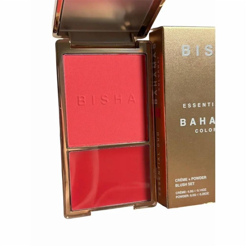 Bisha Essential Duo Blush Bahamas Radiant Cream-to-Powder Compact